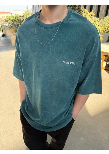 Essence Of Life Basic T-Shirt - Yeşil