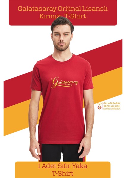 Orijinal Lisanslı Kırmızı Erkek T-Shirt Metin Oktay Baskılı Hediyelik Ahşap Kutulu fiyatları