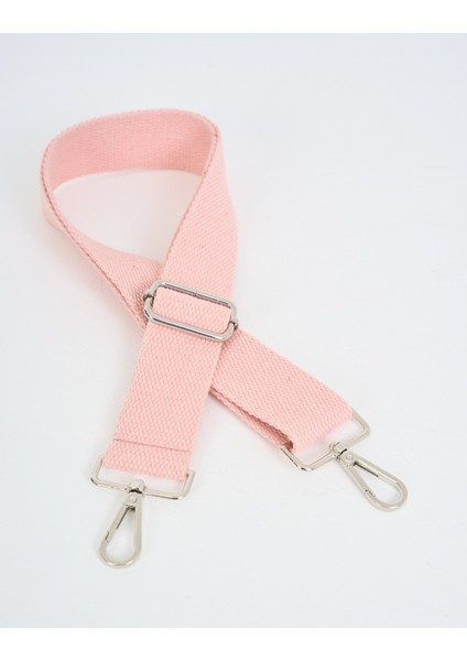 Baby Pink Ayarlanabilir Çanta Sapı Toz Pembe (Pamuk) 110 cm G:4 cm