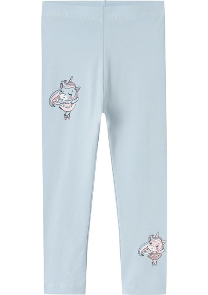 NMFVIVIAN AOP LEGGING Mavi Kız Çocuk Tayt