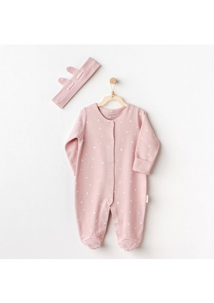 Puppy Gazelle Bebe Tulum Takım Ekru Pembe