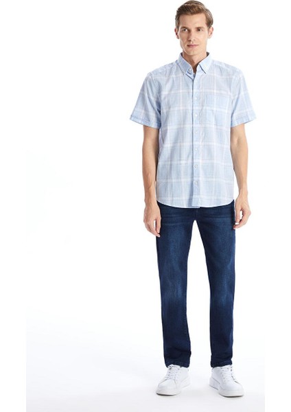Lcwaıkıkı Classic Regular Fit Kısa Kollu Ekose Poplin Erkek Gömlek