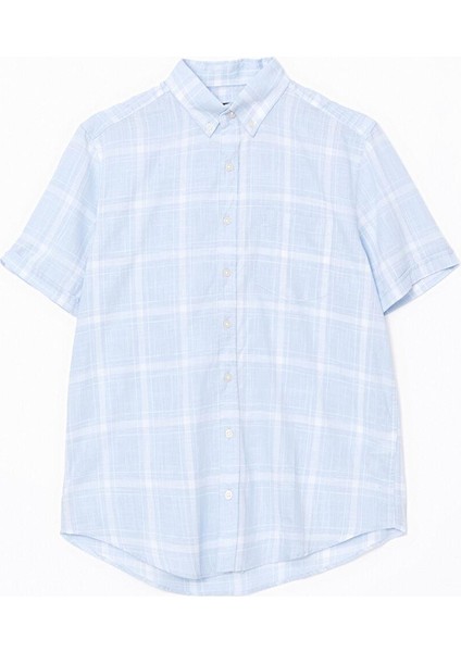 Lcwaıkıkı Classic Regular Fit Kısa Kollu Ekose Poplin Erkek Gömlek