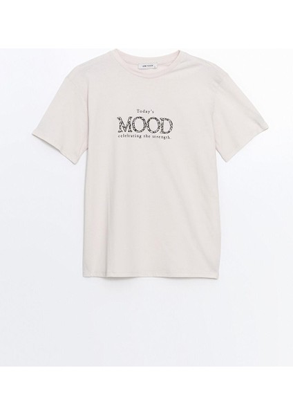 Lcw Vision Bisiklet Yaka Baskılı Kadın Tişört indirimleri