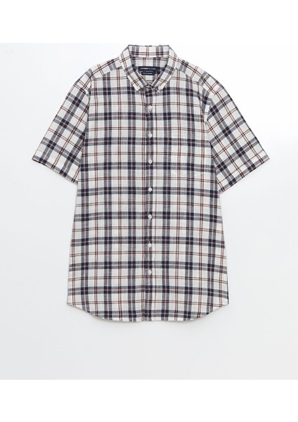 Lcwaıkıkı Classic Regular Fit Kısa Kollu Ekose Poplin Erkek Gömlek indirimleri