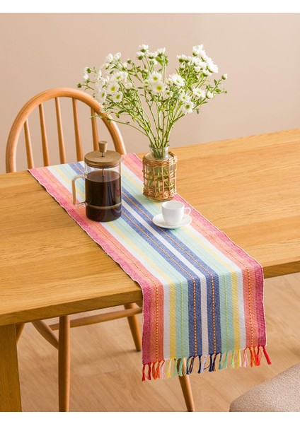 Lcw Home Karışık Çizgili ve Püsküllü Runner 40X110 cm