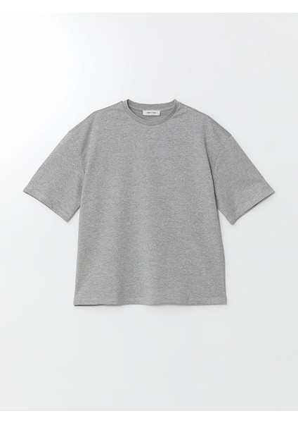 Lcw Vision Bisiklet Yaka Oversize Kadın Tişört indirimleri