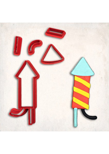 Roket Detay Kurabiye Kalıp Seti 5’li