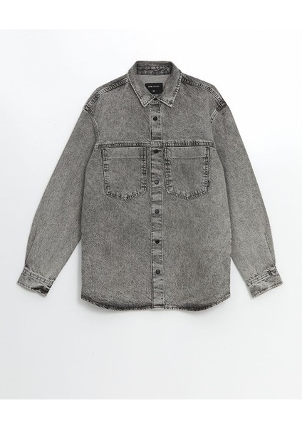 Lcw Jeans Rahat Kalıp Uzun Kollu Erkek Jean Gömlek