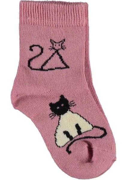 New Cats Yaş Soket Çorap Pembe