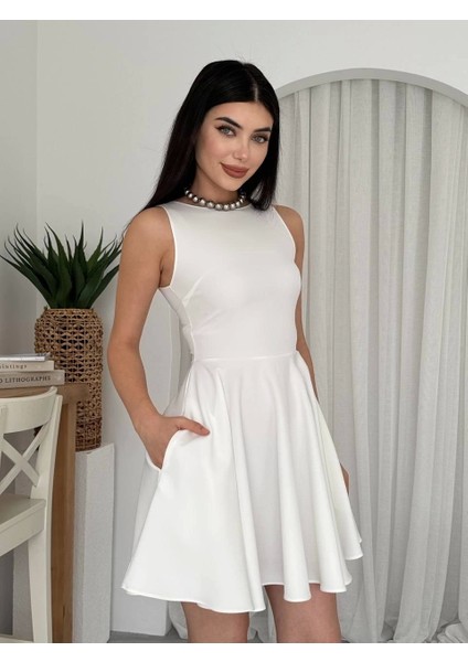 Berl Cep Detaylı Elbise
