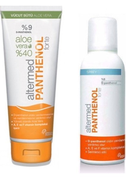 Aloe Veralı, Onarıcı, Besleyici,yenileyici Nemlendirici Vücut Sütü 230ML + Nemlendirici Sprey 150 ml