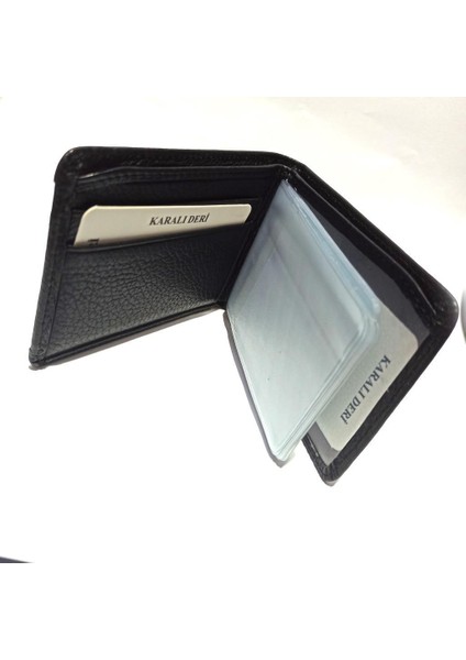 Karalı Gerçek Hakiki Deri 20 Kartlık Kredi Kart Cüzdanı 10 cm x 8 cm modelleri