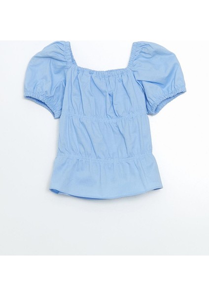 Lcw Kids Keten Karışımlı Kız Çocuk Bluz ve Şort