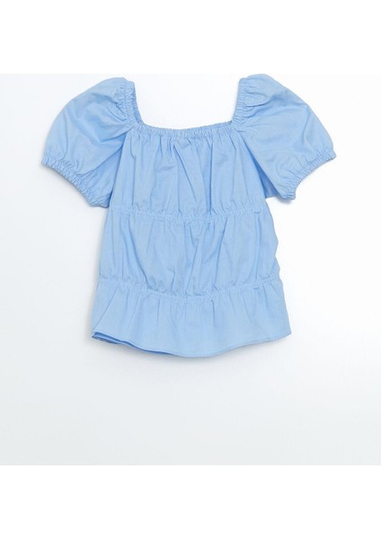 Lcw Kids Keten Karışımlı Kız Çocuk Bluz ve Şort