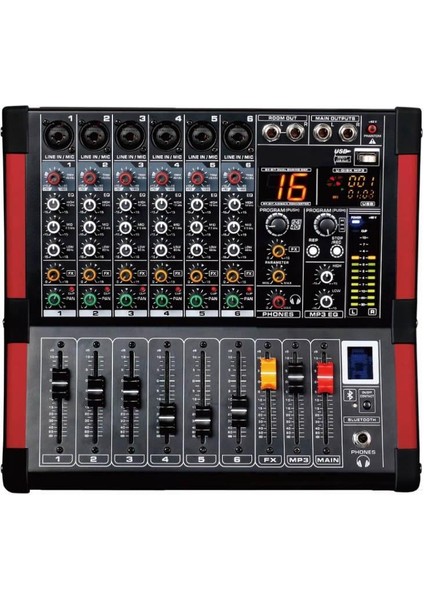 Mx-6 6 Kanallı 99 Dsp Efektli 2X350 Watt Power Mikser