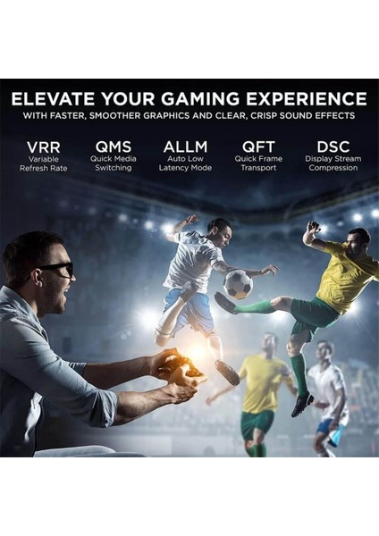 3 Metre - HDMI 2.1 Kablo Premium 8K@60Hz, 4K@120Hz, 4K@60Hz, 48GBPS Ultra Hd Ps4 Ps5 HDMI Kablosu