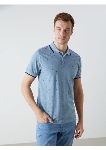 Lcwaıkıkı Classic Polo Yaka Kısa Kollu Desenli Pike Erkek Tişört