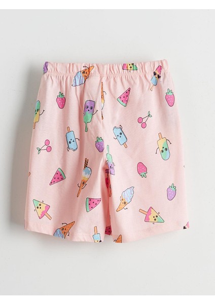 Lcw Kids Bisiklet Yaka Kız Çocuk Şortlu Pijama Takımı