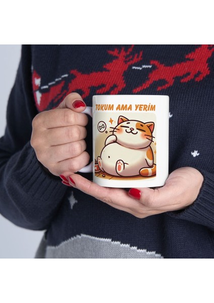 Tokum Ama Yerim Şişman Kedi Tasarım Bardak