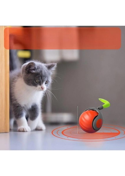 Otomatik Hareketli Top Kedi Oyuncağı USB Şarjlı Akıllı Oyun Topu Hızlı Yuvarlanan Kuyuklu Oyuncak
