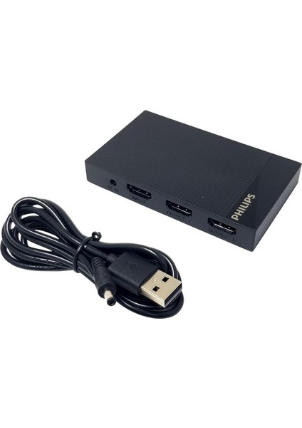 Phılıps SWV9023B/93 4K 1x4 HDMI Splitter 1 Giriş-4 Çıkış Ultra Hd Görüntü Dağıtıcı