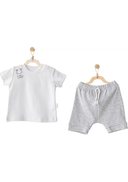 2'li Basic Bebe Takım Grey Melange