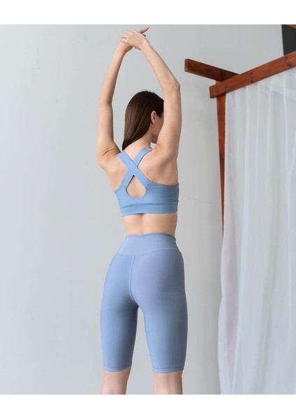 Su Mavisi Biker ( Bisikletçi ) Tayt