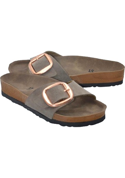 Vizon Nubuk Kadın Tek Toka Terlik - MTM-0049 fırsatları