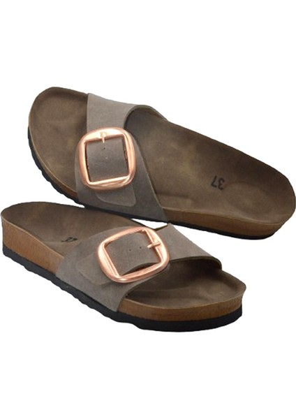 Vizon Nubuk Kadın Tek Toka Terlik - MTM-0049 indirimleri