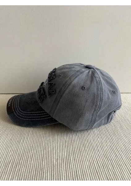 Original The Black Nakışlı Yıkamalı Eskitme Model Arkasından Ayarlanabilir Unisex Şapka indirimleri