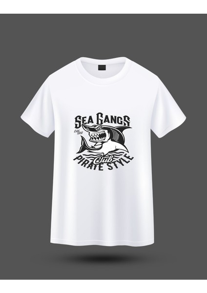 Erkek Balıkçılık Temalı Regular Tişört