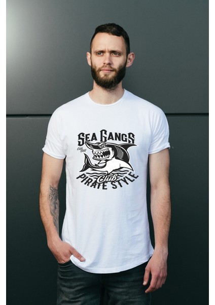 Erkek Balıkçılık Temalı Regular Tişört modelleri