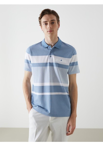 Lcwaıkıkı Classic Polo Yaka Kısa Kollu Çizgili Pike Erkek Tişört