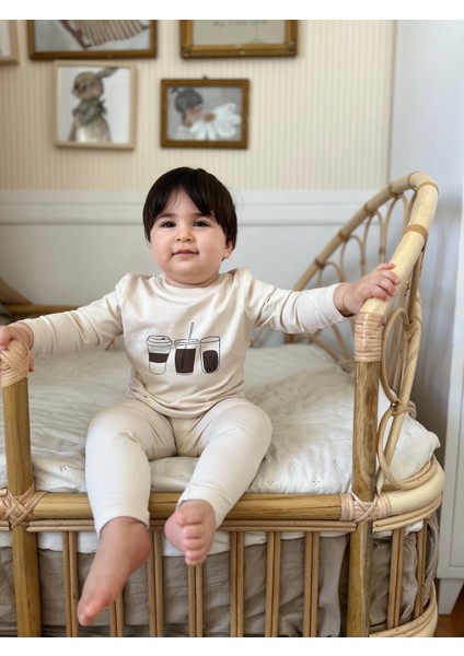 Peramore Kahve Baskılı Unisex Alt Üsttakım