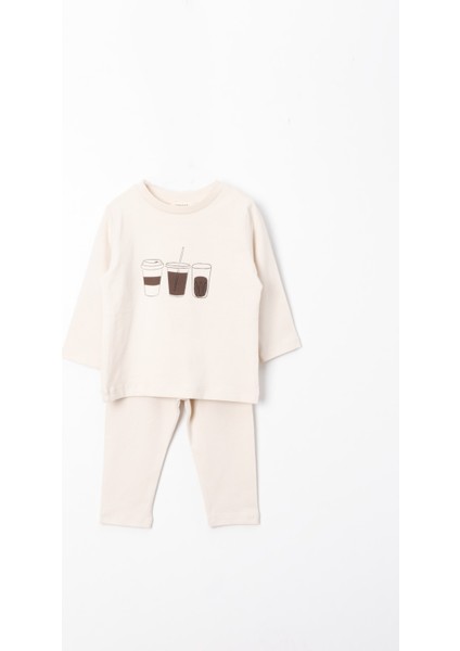 Peramore Kahve Baskılı Unisex Alt Üsttakım fiyatları