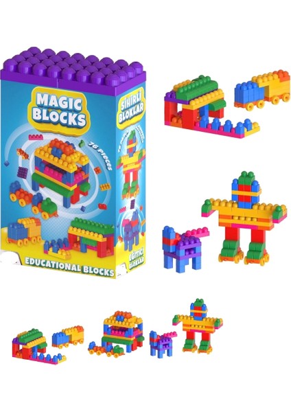 Eğitici Bloklar Sihirli Bloklar 76 Parça LEGO Bloklar