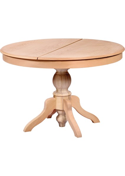 Sarayköy 120 Lik Yuvarlak Masa Cilasız Ham Ahşap