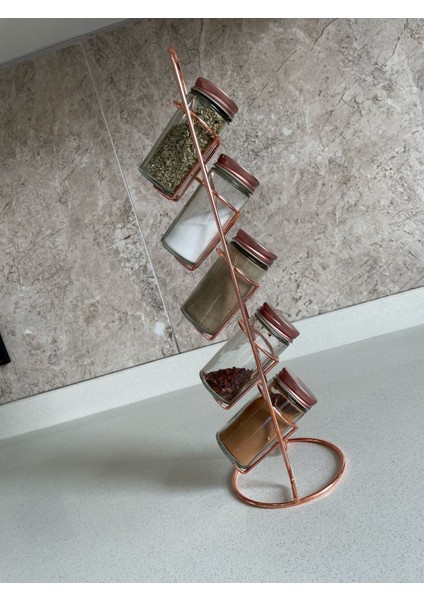 Metal Kapaklı Metal Standlı 5'li Baharatlık Takımı fiyatları