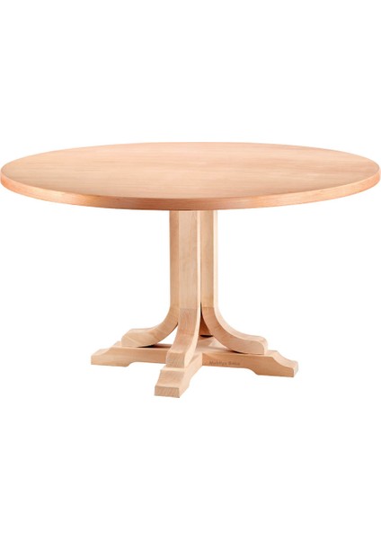 Sarıgöl 140 Lık Yuvarlak Masa Cilasız Ham Ahşap