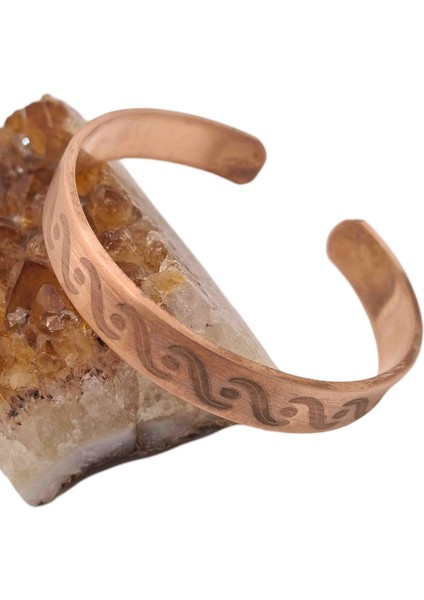 Spiral Desenli Bakır Bileklik modelleri