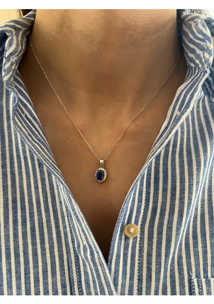 Yüzük Küpe Kolye Seti Tanzanit Taşlı Gümüş Takım indirimleri