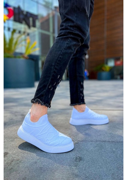 SHO411 Bağcıksız Yüksek Taban Tbt Craig Erkek Ayakkabı Beyaz fiyatları