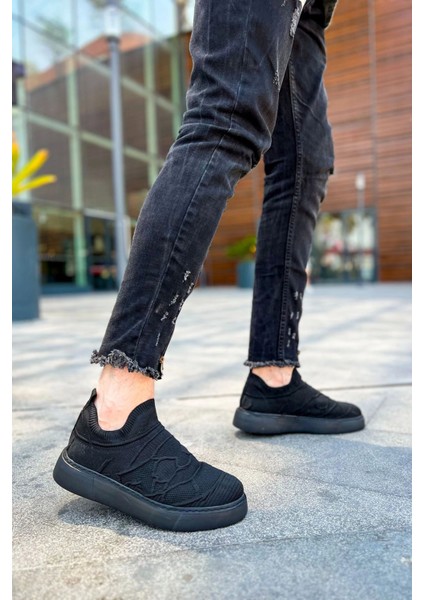 SHO411 Bağcıksız Yüksek Taban Tst Craig Erkek Ayakkabı Sıyah fırsatları