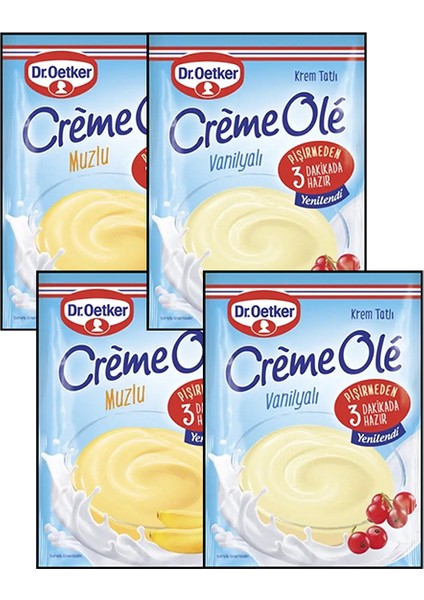 Pratik Tatlı Setleri (Creme Ole Vanilyalı ve Creme Ole Muzlu)