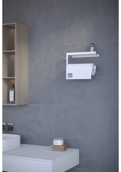 Siyah Modern Korumalı Raflı Paslanmaz Çelik Metal Rulo Kağıt Havluluk Peçetelik Banyo Mutfak Düzenleyici indirimleri