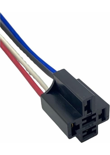 RÖLE SOKETİ (RÖLE YUVASI) 5 UÇLU SİYAH (4 KABLOLU) (2.5 MM KABLOLU)