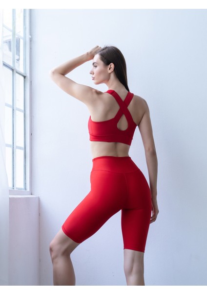 Kırmızı Biker ( Bisikletçi ) Tayt indirimleri