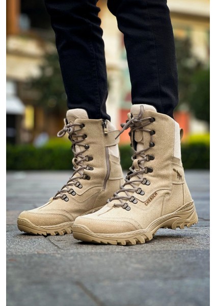 SHO051 Bağcıklı Kalın Taban Sbj Scalatore Erkek Postal Boksör Bot Kum fiyatları