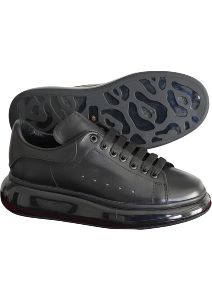 Erkek Ayakkabı Bağcıklı Air Balon Taban Ortopedik Klasik Spor Ayakkabı Sneakers Premium